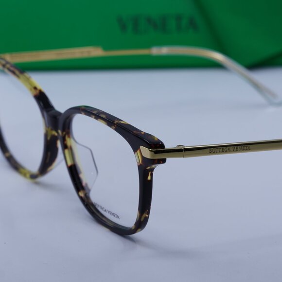 Bottega Veneta BV1074OA 002 Square Eyeglasses – Havana/Gold 53mm - Picture 2 of 10